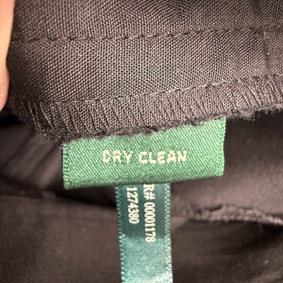 EUC Women's RALPH LAUREN High Rise Trouser w/Side Buttons Black | Size 16 - Picture 9 of 10